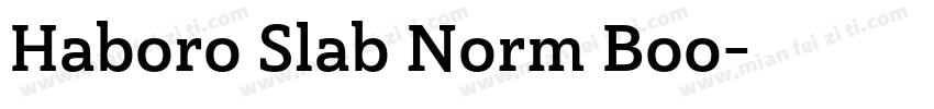 Haboro Slab Norm Boo字体转换